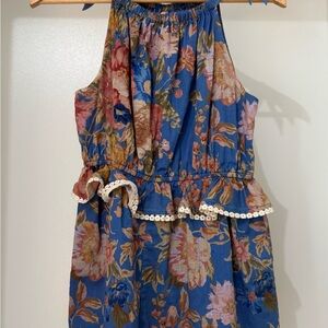 Floral Blue Kids Dress